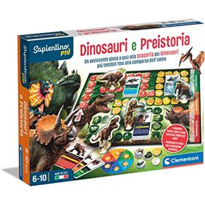 Clementoni- Sapientino Preistoria Educativo da 6 a 10 Anni (Versione in Italiano), Tavolo Bambini, Gioco Dinosauri-Made in Italy, Multicolore, 16393