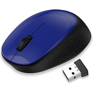 LeadsaiL Mouse Wireless, Silenzioso Mouse Senza Fili per PC Portatile, Ergonomico 2,4 GHz USB Mouse, 1600 DPI, Compatto, Smooth Tracking per Chromebook, Mac, Computer, Notebook - Blu Scuro