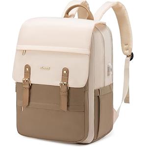 LOVEVOOK Zaino Porta PC Donna, 15,6 Pollici Impermeabile Zaino Antifurto per Computer portatile con Porta USB per Università, Viaggi, Lavoro, Scuola