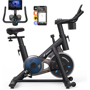 MERACH Cyclette da Casa, Cyclette Professionale, 8 Livelli di Resistenza, con Schermo LCD, Sedile Comodo e Grande, per Fitness ed Esercizio a Casa, Capacità di Carico di 120 KG