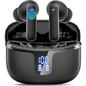 Renimer Cuffie Bluetooth, 2024 Auricolari Bluetooth 5.3 con Driver Dinamico 14.2mm Stereo, 4 ENC Mics Cancellazione Rumore Cuffie Wireless in Ear, 40 Ore Cuffiette, USB-C Cuffie Senza Fili, IP7 Impermeabile