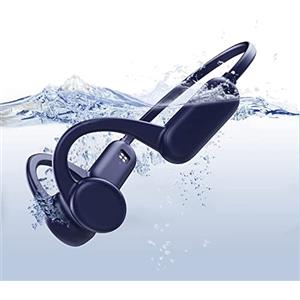 Generico Cuffie Conduzione Ossea Nuoto，Auricolari Wireless Bluetooth 5.0，Impermeabilità IPX8 con microfono Lettore MP3 Built-in 8G Memoria per Surf Running Jogging Biciclismo (Blu)