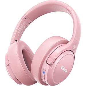 Uliptz Cuffie Wireless Bluetooth, 65 Ore Di Riproduzione, 6 EQ Modalità di Suono, Cuffie Senza Fili Stereo HiFi Over Ear con Microfono, Cuffie Bluetooth 5.3 per Viaggio/Ufficio/Telefono/PC (Rosa)