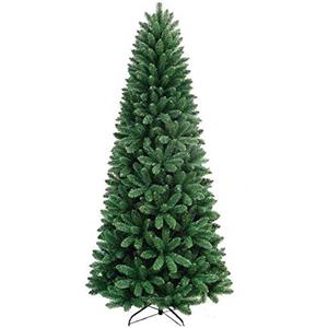 Bakaji Albero Di Natale SLIM Molto Folto Nuova Versione Pino Dei Sogni Ecologico e Ignifugo Con Base a Croce In Ferro Pieghevole Apertura a Stella Verde (120 cm)