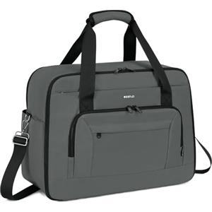 ECOHUB 30L Bagaglio a Mano, Borsa easyjet 45x36x20 con Tasca Impermeabile & compartimento PC 18 pollici, PET Riciclato Borsone Viaggio Uomo Donna, Borse per Aereo Weekend Palestra(Grigio)