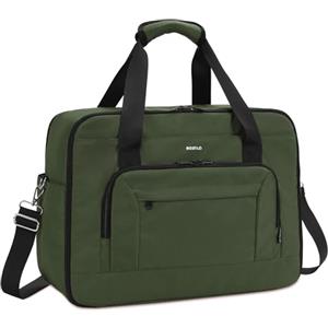 ECOHUB 30L Bagaglio a Mano, Borsa easyjet 45x36x20 con Tasca Impermeabile & compartimento PC 18 pollici, PET Riciclato Borsone Viaggio Uomo Donna, Borse per Aereo Weekend Palestra(Verde)