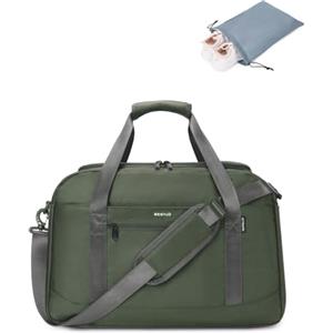 ECOHUB Bagaglio a Mano 45x36x20 Easyjet, 30L Borsone da Viaggio Donna con Tasca per Umido e Scomparto per Scarpe, Borsa da Viaggio con Tasca per Laptop da 14'', Pieghevole Borsone Palestra Uomo，Verde