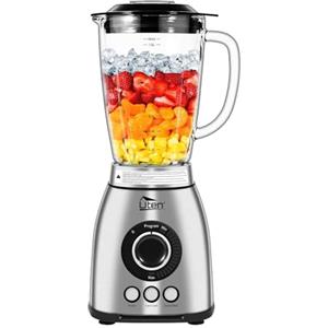 Uten Frullatori da Tavolo 2L, Frullatore Elettrico da 1800 W, 3 Programmi Preimpostati Ice Crush, Smoothie, Pulse e 18 Velocità, Alloggiamento In acciaio Inox, Frappè, Macina i Chicchi di Caffè