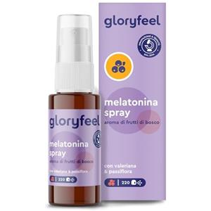 Gloryfeel Melatonina per Dormire, Melatonina Pura, Melatonina Spray 0,5mg per Spruzzo, Integratore Valeriana Forte con Passiflora e Lavanda Rilassante, con Vitamina B1 e B6, Gusto Frutti di Bosco, 30ml