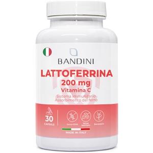 Bandini® LATTOFERRINA 200 Immuno - 200 MG di Lactoferrina per CAPSULA (30 capsule) - Integratore alimentare ad alto dosaggio con Vitamina C - Antiossidante naturale per il Sistema Immunitario