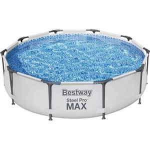 Bestway 56406-3 Set Piscina Fuori Terra Steel Pro MAX Rotonda da 305x76 cm