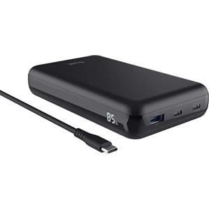 Trust Laro Power Bank 100W per Laptop Ricarica Rapida, Powerbank 20000mAh 2x USB-C 1x USB-A, Caricatore Portatile USB C, Batteria Esterna Power Station Macbook iPad iPhone Steam Deck Dell Asus HP