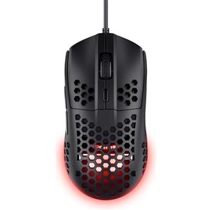 Trust Gaming GXT 928 Helox Mouse Gaming Superleggero 65g con Filo, Regolazione DPI 200-6400, Sensore Ottico, 6 Pulsanti Programmabili, Illuminazione RGB, Mouse da Gaming per PC Desktop Laptop, Nero