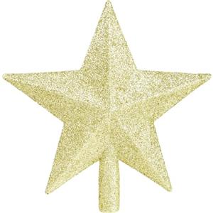 SULOLI Stella Albero di Natale,Puntale Albero Natale,3D Stella Topper per Decorazioni Natalizie con Glitter (Oro)