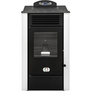 STUFE A PELLET ITALIA Alaska 10 KW | Stufa ad Aria Ventilata Efficienza 91% Scalda 85m² Autonomia 20H Programmabile 5 Velocità e Potenze Garanzia 24 Mesi Bianco