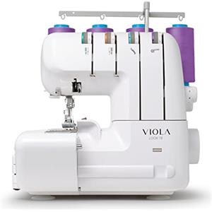 VIOLA Look T8 Macchina Tagliacuci con Differenziale, Taglia e Cuce Facile per Principianti, Overlock con 12 Punti di Cucito per Cucire Tutti i Tipi di Tessuti, Cucitura Professionale