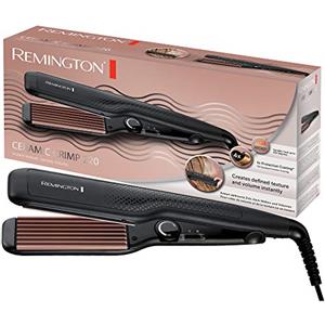 Remington Premington Piastra Frisè Capelli - Onde a zigzag e volume - Rivestimento Protettivo 4X: Ceramica, Tormalina, Ionico e antistatico, Piastre da 37 mm, 150-220°C per capelli fini e spessi, ,S3580