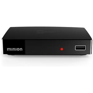 Tele System Decoder Digitale Terrestre MINION - Ricezione DVB-T2 HEVC a 10 bit, Autoscan Canali, Lettore Multimediale Integrato, EPG Aggiornata - Semplice e Tecnologico - Telecomando Incluso