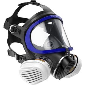 Dräger X-plore 5500 maschera a pieno facciale da lavoro, antigas e antipolvere, con filtri combinabili A1B1E1K1 Hg P3 R D | protezione completa naso e bocca | filtro sostituibile e intercambiabile