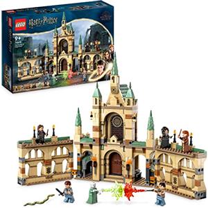 LEGO Harry Potter La battaglia di Hogwarts, Giochi per Bambini e Bambine, Castello Giocattolo con Minifigure di Molly Weasley, Bellatrix Lestrange, Voldemort e Spada di Grifondoro, Idea Regalo 76415