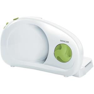 Sencor Affettatrice Elettrica Professionale - Potente e Compatta, Lama in Acciaio Inox 170mm, Spessore Regolabile 0-15mm, Ideale per Prosciutto, Salumi, Pane, Formaggio, 100W - SFS 1001GR - Verde
