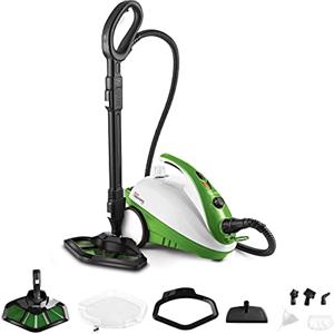 Polti Vaporetto Smart 35 Mop, Pulitore a Vapore con Caldaia ad Alta Pressione fino a 3,5 Bar, Tappo di Sicurezza, Potenza Max 1800 W, 9 Accessori, Vano Porta Accessori Integrato, Bianco e Verde