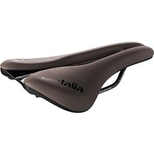 SELLE ITALIA Sella NOVUS Boost EVO Gravel TM Superflow - Marrone, 145x245mm, Peso 242g, Rivestimento Soft-Tek