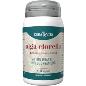 ERBA VITA Integratore Alimentare di Alga Clorella - 60 Capsule - La microalga verde ricca di nutrienti, sostiene le difese dell'organismo