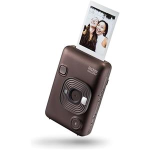 instax Fujifilm INSTAX mini LiPlay Deep Bronze - Fotocamera Istantanea Ibrida, Stampante per Smartphone, Controllo da Remoto, Funzione Sound per Aggiungere Suoni alle Foto, Dimensioni Stampa 86 mm x 54 mm