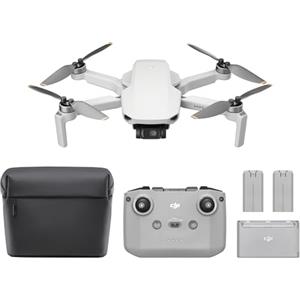 DJI Mini 4K Fly More Combo, drone per adulti, fotocamera 4K HD, meno di 249 g, stabilizzatore 3 assi, trasmissione video 10 km, return automatico, 3 batterie per tempo di volo max 93'