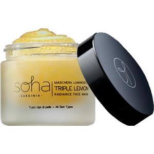 Soha Sardinia Maschera Luminosità Triple Lemon 50 ml - Tripla Azione per Tutti i Tipi di Pelle