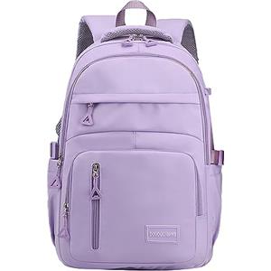 Generic Zaino per Bambini Versione Coreana in Nylon - Grande Capacità per Scuola Elementare, Ragazza, Junior Liceo - Moda Campus Borsa a Tracolla Femminile, Lilla