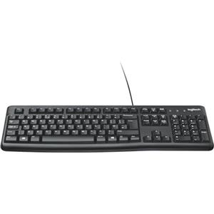 Logitech K120 Tastiera con Cavo per Windows, USB Plug-and-Play, Dimensioni Standard, Resistente agli Schizzi, Barra Spaziatrice Curva, Compatibile con PC, Laptop, Layout Italiano QWERTY - Nero