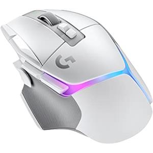 Logitech G G502 X PLUS Mouse Gaming Wireless LIGHTSPEED RGB - Mouse Ottico con Switch Ibridi LIGHTFORCE, LIGHTSYNC RGB, Sensore per Gaming HERO 25K, Compatibile con PC - macOS/Windows - Bianco