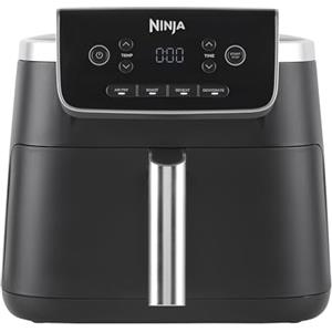 Ninja PRO 4.7L Friggitrice ad Aria 4 in 1, Cassetto Singolo, Frittura ad Aria, Cottura arrosto, Riscaldamento, Essiccazione, Componenti Antiaderenti Lavabili in Lavastoviglie, Nero, AF140EU