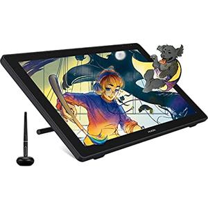 HUION da 23,8 Pollici Tavoletta Grafica con Schermo Kamvas 24 Tavolette Grafiche con Pellicola Opaca Antiriflesso QHD da 2,5K con 8192 Livelli di Stilo Senza Batteria e Supporto Regolabile