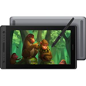 HUION Kamvas Pro 16 Tavoletta Grafica con Schermo in Vetro Laminato Antiriflesso Display Penna 120% Monitor Grafica sRGB Supporto Inclinazione Funzione (± 60 °) Penna Senza Batteria