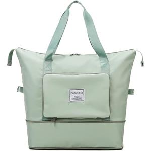 JUVEL Borsone da Viaggio Pieghevole - borsa sportiva con scomparto umido borsa bagaglio a mano per aereo borsa da viaggio impermeabile pieghevole borsa ospedaliera (Verde)