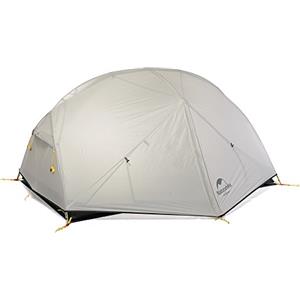 Naturehike Mongar tenda da campeggio 3 Stagioni 2 posti tenda ultraleggera silicone 20D escursioni e campeggio (Grigio)