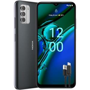 Nokia G42 Smartphone 5G 128GB, RAM 6GB espand. 11GB, Tripla Camera 50 Mp, Display HD+ 20:9 90Hz da 6.56″, Android 13, Batteria da 5000 mAh, Dual Sim, Grey, versione con cavo USB Type-C aggiuntivo