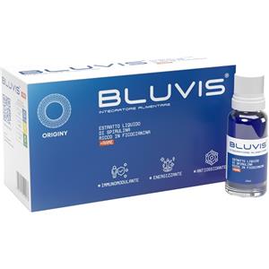 Originy BLUVIS - Integratore Alimentare con Spirulina e Rame, 10 Flaconi da 15 ml