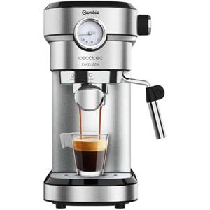 Cecotec Macchina da Caffè Espresso Cafelizzia 790 Steel Pro. 1350 W, Manometro, Sistema Thermoblock, 20 Bar, Modalità Automatica per 1-2 Caffè, Vaporetto Orientabile, 1,2 L, Colore Acciaio