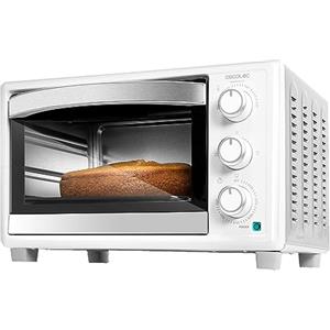 Cecotec Forno elettrico da tavolo Bake&Toast 2300 Bianco 1500 W, multifunzione, capacità di 23 litri, timer, temperatura regolabile e porta a doppio vetro, bianco