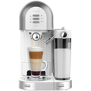 Cecotec Macchina da Caffè Semi automatica Instant-ccino 20 Chic Serie Bianca. per caffè macinato e capsule, 20 barrette, serbatoio per latte 0,7 ml, serbatoio per acqua 1,7 litri, 1470 W.