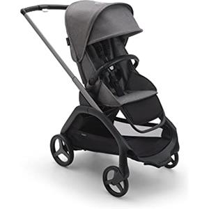 Bugaboo Dragonfly, Passeggino Leggero e Compatto per Bambini, Chiusura Facile a Una Mano in Tutte le Posizioni, Sospensioni Complete, Cesta Portaoggetti XL, Telaio Graphite e Cappottina Grey Melange