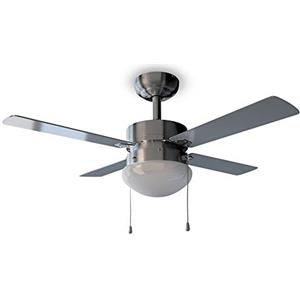 Cecotec EnergySilence Aero Ventilatore da soffitto 450 W, consumo energetico, diametro 106 cm, luce, 4 pale reversibili, 3 velocità, funzione invernale, finitura grigia o bianca