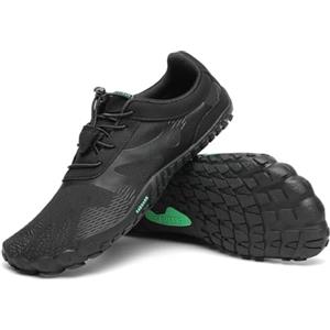 SAGUARO Barefoot Shoes Uomo Scarpe Barefoot Donna Scarpe Minimaliste Traspiranti Scarpe a Piedi Nudi Antiscivolo Scarpe Trail Running Scarpe Dita Stile: 3 Nero EU Gr.38