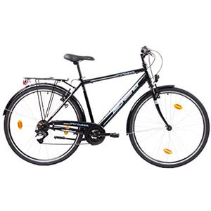 F.lli Schiano Voyager, Bici Trekking Uomo, Nero-Blu, 28''