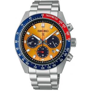 Seiko Orologio uomo Seiko Prospex Speedtimer Pogue SSC947P1 fondo arancione cronografo solare