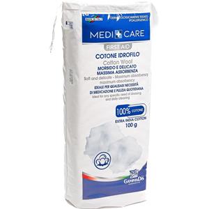 GAMMADIS FARMACEUTICI Srl Cotone Idrofilo 100g - Cotone Puro, Soffice e Assorbente per Igiene e Cura della Persona